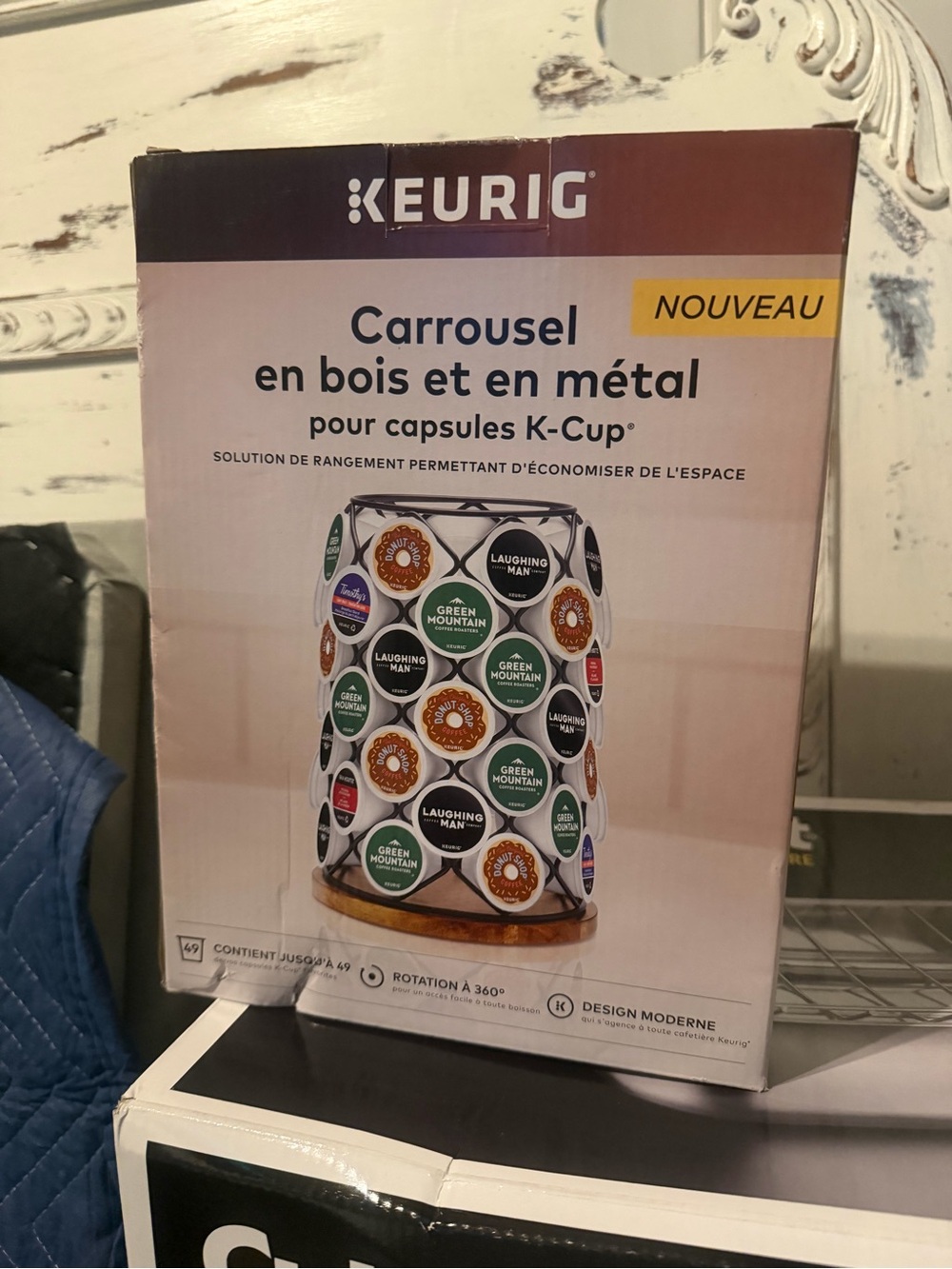 Keurig Black Metal and Wood K-Cup Carousel